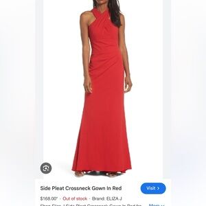 Eliza J Red Crossneck Gown